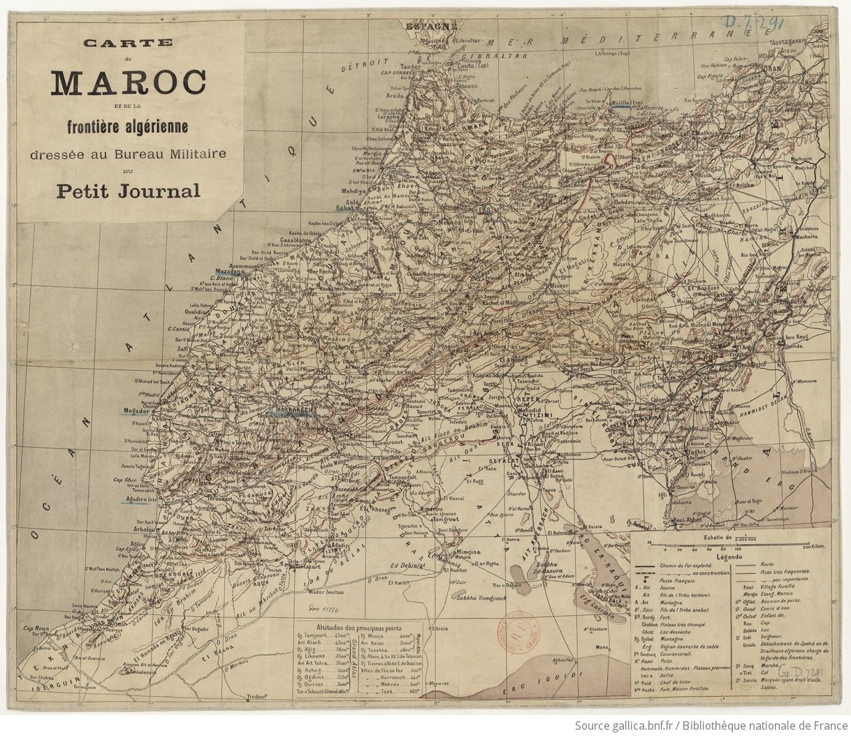 Colonial map of Morocco